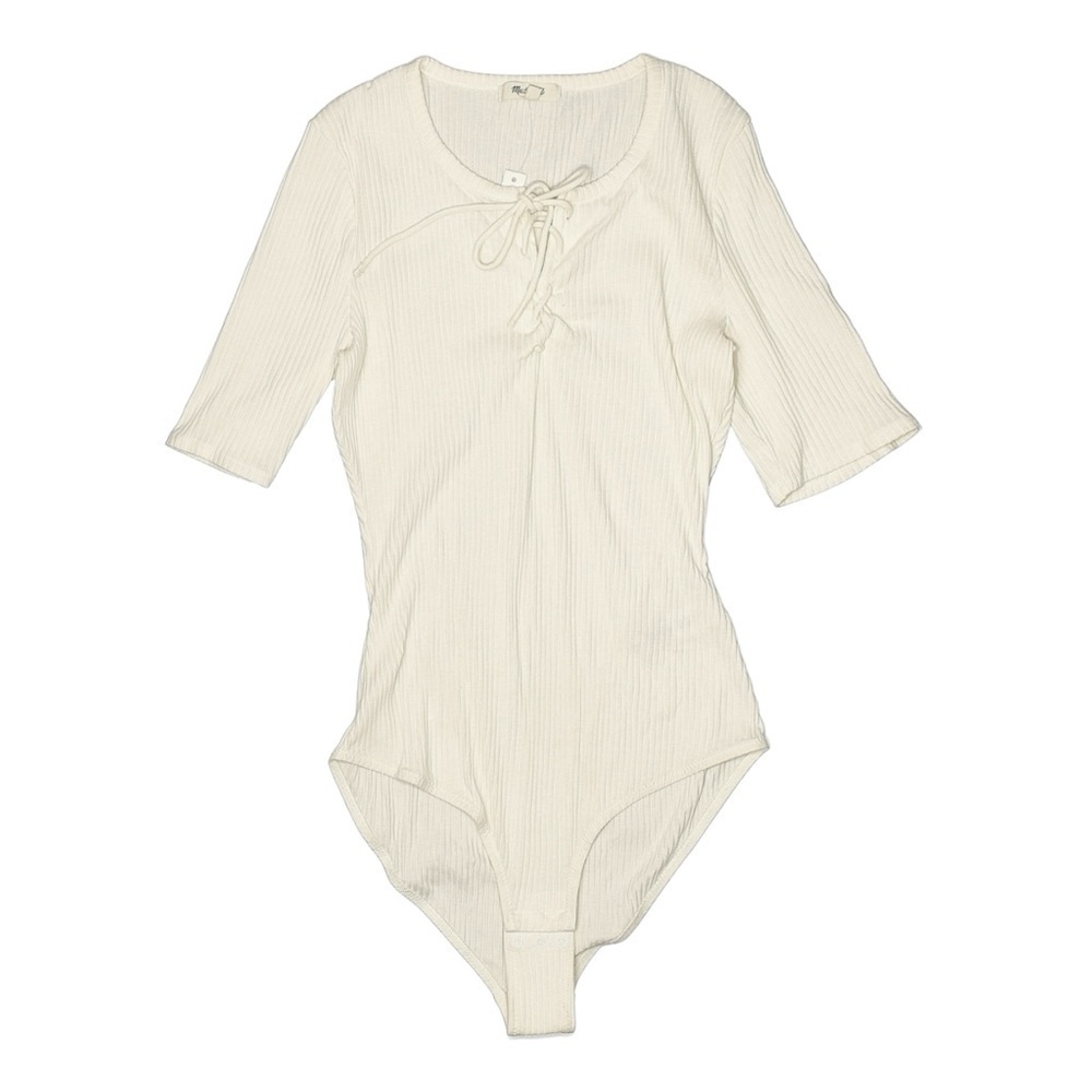 Madewell Cream Ribbed Bodysuit